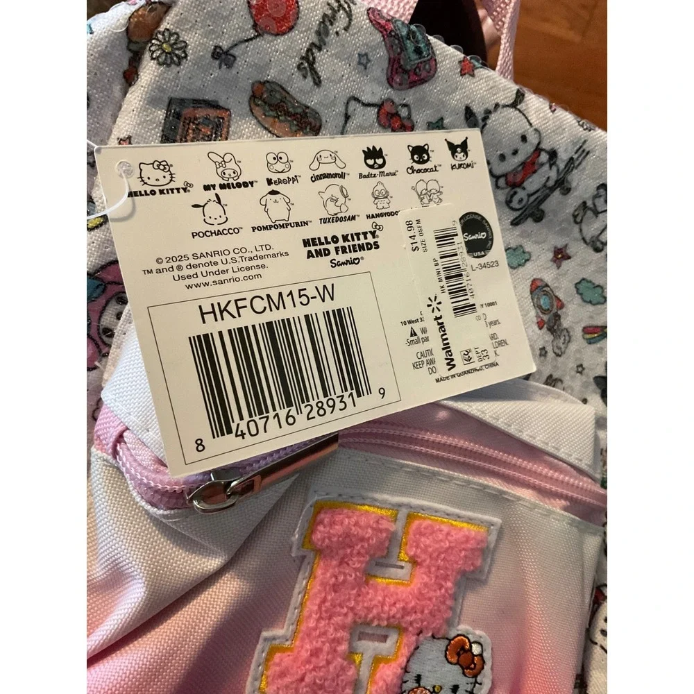 Hello Kitty and Friends Mini Backpack Sequins‎ Pink H Patch Kids Small